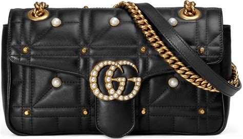 gucci gold pearl mormont|Gucci marmont handbags.